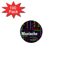 Mustache 1  Mini Buttons (100 Pack)  by Mariart