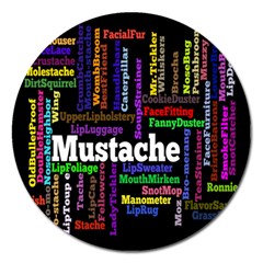 Mustache Magnet 5  (round) by Mariart