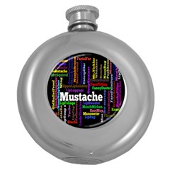 Mustache Round Hip Flask (5 Oz) by Mariart