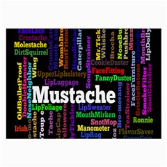Mustache Large Glasses Cloth (2-side) by Mariart