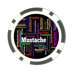 Mustache Poker Chip Card Guard by Mariart