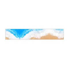 Sand Beach Water Sea Blue Brown Waves Wave Flano Scarf (mini) by Mariart