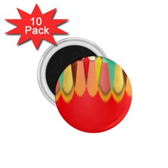 Colors On Red 1 75  Magnets (10 Pack)  by linceazul