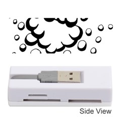 Splash Bubble Black White Polka Circle Memory Card Reader (stick)  by Mariart