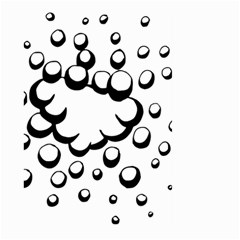 Splash Bubble Black White Polka Circle Large Garden Flag (two Sides) by Mariart