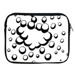 Splash Bubble Black White Polka Circle Apple iPad 2/3/4 Zipper Cases Front