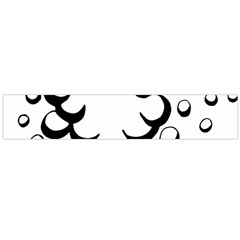 Splash Bubble Black White Polka Circle Flano Scarf (large) by Mariart
