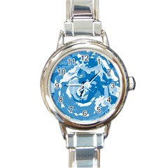 Abstract Art Round Italian Charm Watch by ValentinaDesign