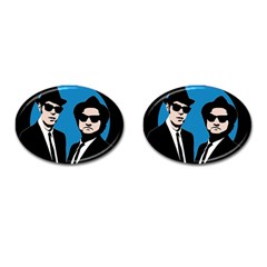 Blues Brothers  Cufflinks (oval) by Valentinaart