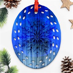 Background Christmas Star Ornament (oval Filigree) by Nexatart