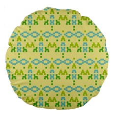 Simple Tribal Pattern Large 18  Premium Round Cushions by berwies