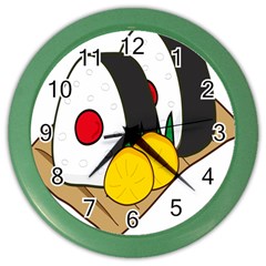 Sushi Food Japans Color Wall Clocks by Mariart