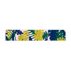 Tropics Leaf Yellow Green Blue Flano Scarf (mini) by Mariart