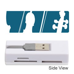Violin Music Blue Memory Card Reader (stick)  by Mariart