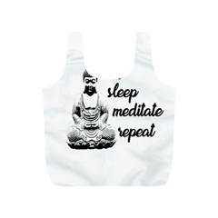 Eat, Sleep, Meditate, Repeat  Full Print Recycle Bags (s)  by Valentinaart