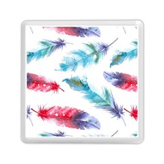 Watercolor Feather Background Memory Card Reader (square)  by LimeGreenFlamingo