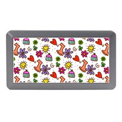 Cute Doodle Wallpaper Pattern Memory Card Reader (mini) by BangZart
