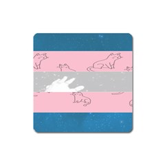 Pride Flag Square Magnet by TransPrints