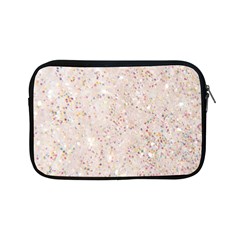 White Sparkle Glitter Pattern Apple Ipad Mini Zipper Cases by paulaoliveiradesign