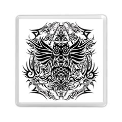 Tattoo Tribal Owl Memory Card Reader (square)  by Valentinaart