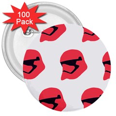 Stormtroper Pattern  3  Buttons (100 Pack)  by paulaoliveiradesign
