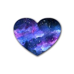 Galaxy Rubber Coaster (heart)  by Kathrinlegg