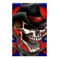Confederate Flag Usa America United States Csa Civil War Rebel Dixie Military Poster Skull Shower Curtain 48  X 72  (small)  by BangZart