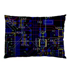 Technology Circuit Board Layout Pillow Case (two Sides) by BangZart
