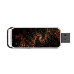 Multicolor Fractals Digital Art Design Portable Usb Flash (one Side) by BangZart