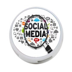 Social Media Computer Internet Typography Text Poster 4-port Usb Hub (one Side) by BangZart