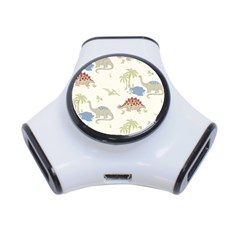 Dinosaur Art Pattern 3-port Usb Hub by BangZart