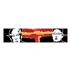 Nuclear Explosion Trump And Kim Jong Velvet Scrunchie by Valentinaart