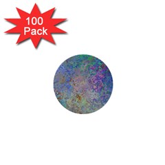 Colorful Pattern Blue And Purple Colormix 1  Mini Buttons (100 Pack)  by paulaoliveiradesign