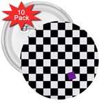 Dropout Purple Check 3  Buttons (10 pack)  Front