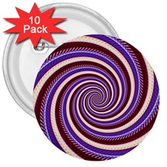 Woven Spiral 3  Buttons (10 Pack)  by designworld65