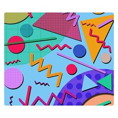 Memphis #10 Double Sided Flano Blanket (small)  by RockettGraphics