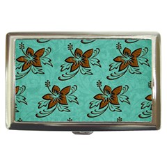 Chocolate Background Floral Pattern Cigarette Money Cases by Nexatart