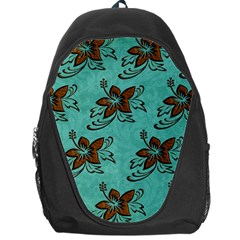 Chocolate Background Floral Pattern Backpack Bag by Nexatart