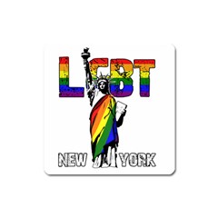 Lgbt New York Square Magnet by Valentinaart