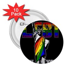 Lgbt New York 2 25  Buttons (10 Pack)  by Valentinaart