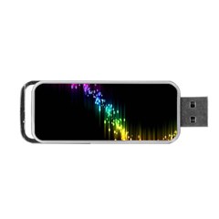 Illustration Light Space Rainbow Portable Usb Flash (one Side) by Mariart