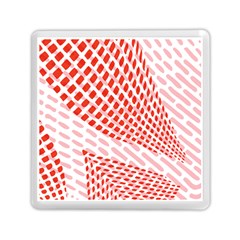 Waves Wave Learning Connection Polka Red Pink Chevron Memory Card Reader (square)  by Mariart