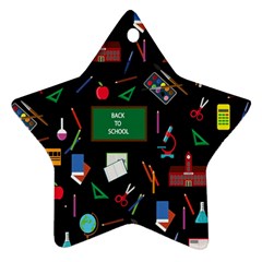 Back To School Star Ornament (two Sides) by Valentinaart