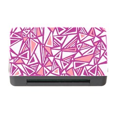 Conversational Triangles Pink White Memory Card Reader With Cf by Mariart