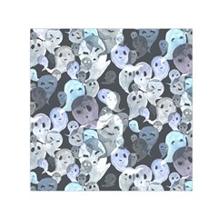 Ghosts Blue Sinister Helloween Face Mask Small Satin Scarf (square) by Mariart