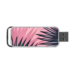 Graciela Detail Petticoat Palm Pink Green Portable Usb Flash (one Side) by Mariart