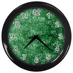 Heart pattern Wall Clocks (Black) Front