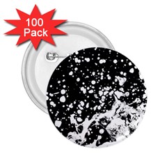 Black And White Splash Texture 2 25  Buttons (100 Pack)  by dflcprints