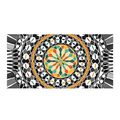 High Contrast Mandala Satin Wrap by linceazul