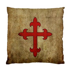 Crusader Cross Standard Cushion Case (two Sides) by Valentinaart